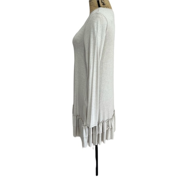 Easel Taupe Ruffled Tunic/Dress Boutique Swing Style Size Small - Picture 8 of 15